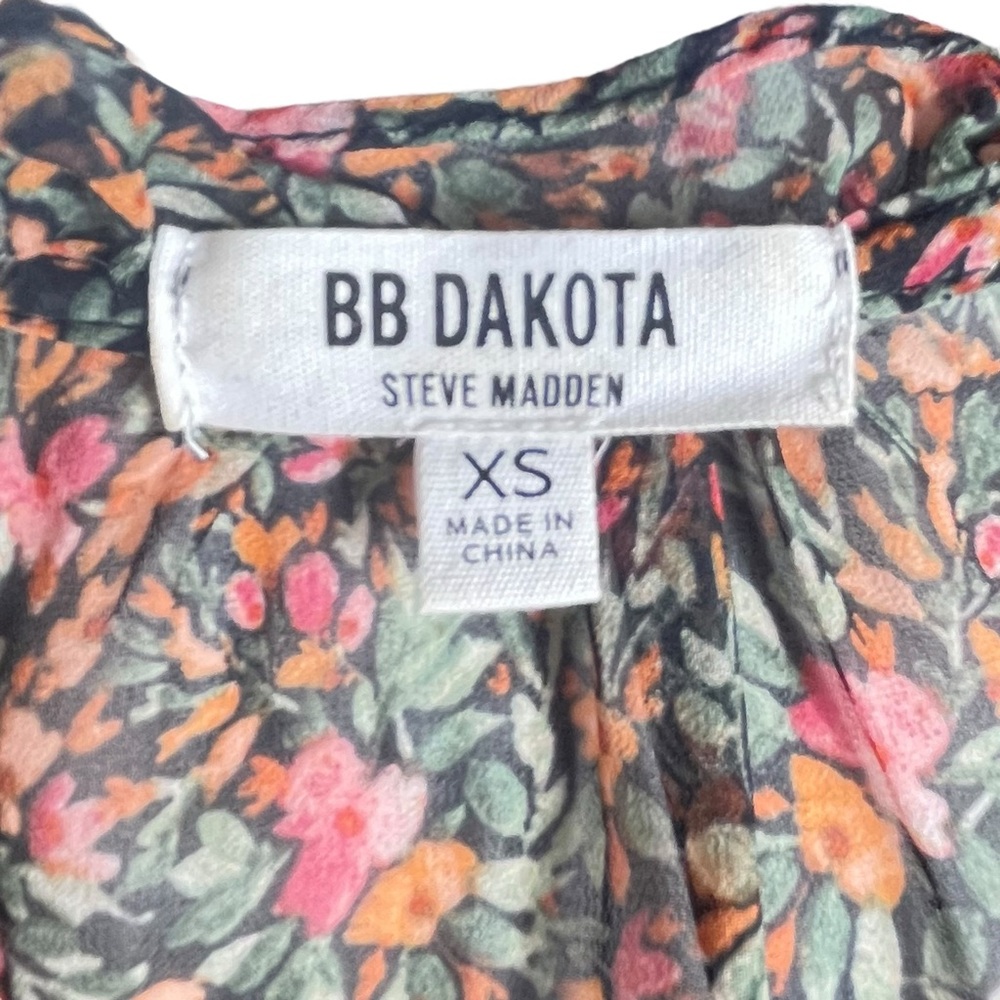BB Dakota by‎ Steve Madden Women XS Darcy Chiffon Floral Maxi Tiered Dress - Picture 10 of 12
